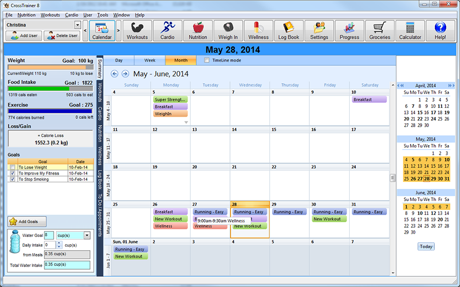 crosstrainer 7 fitness software