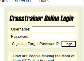 crosstrainer online login form