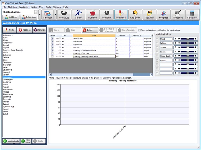 What computer program can you use to make your workout log for your exercise?